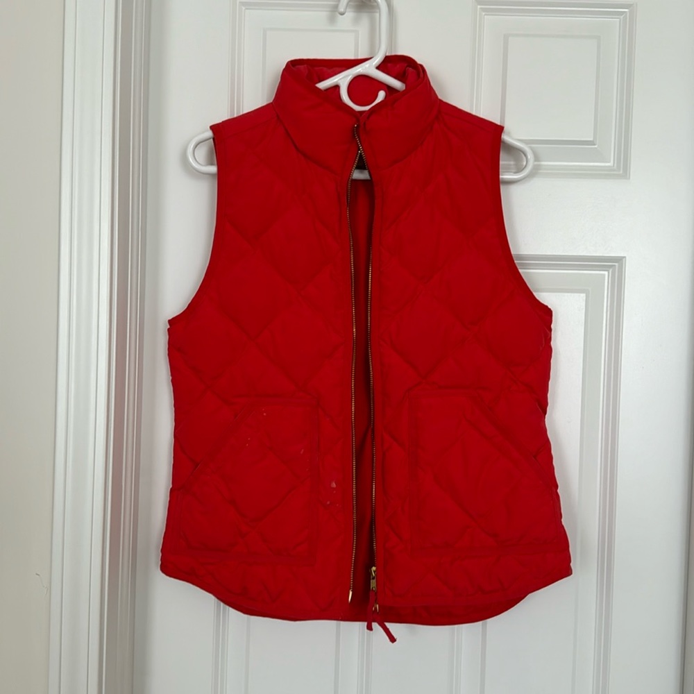 Women’s red jcrew vest